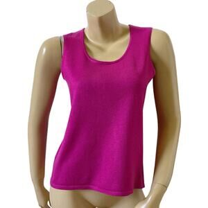 WHITE STAG Womens Size Small (4-6) Fuchsia Pink Stretch Lightweight Sweater Vest